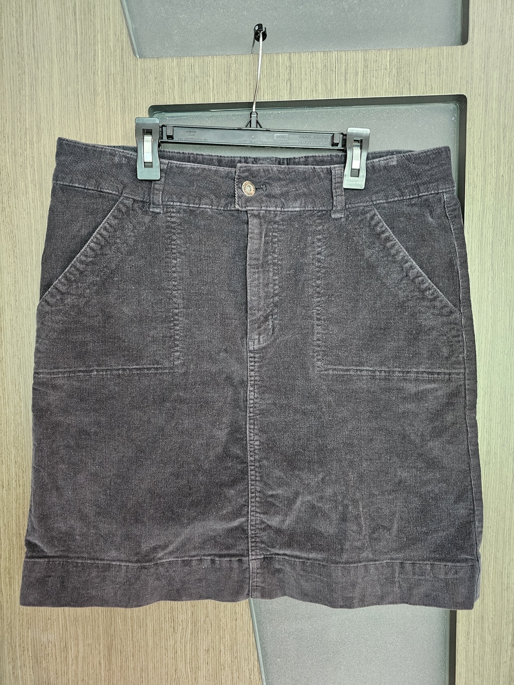 Carhartt Gray Corduroy Midi Skirt Size 10